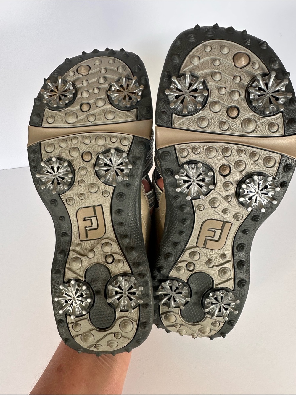 FootJoy FJ Women's Spiked Golf Sandals Strappy Taupe Grey Tech Comfort Size 9 - Picture 6 of 6